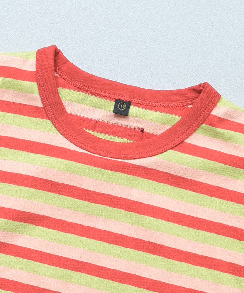 親子お揃い】先染めボーダーリンガーTシャツ ｜ トップス ｜ 子供服の