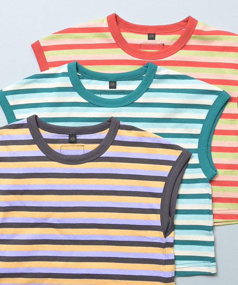 親子お揃い】先染めボーダーリンガーTシャツ ｜ トップス ｜ 子供服の