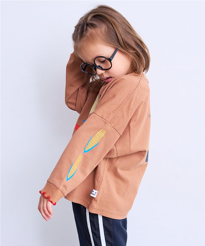親子お揃い】袖リブビッグ長袖Tシャツ ｜ トップス ｜ 子供服の