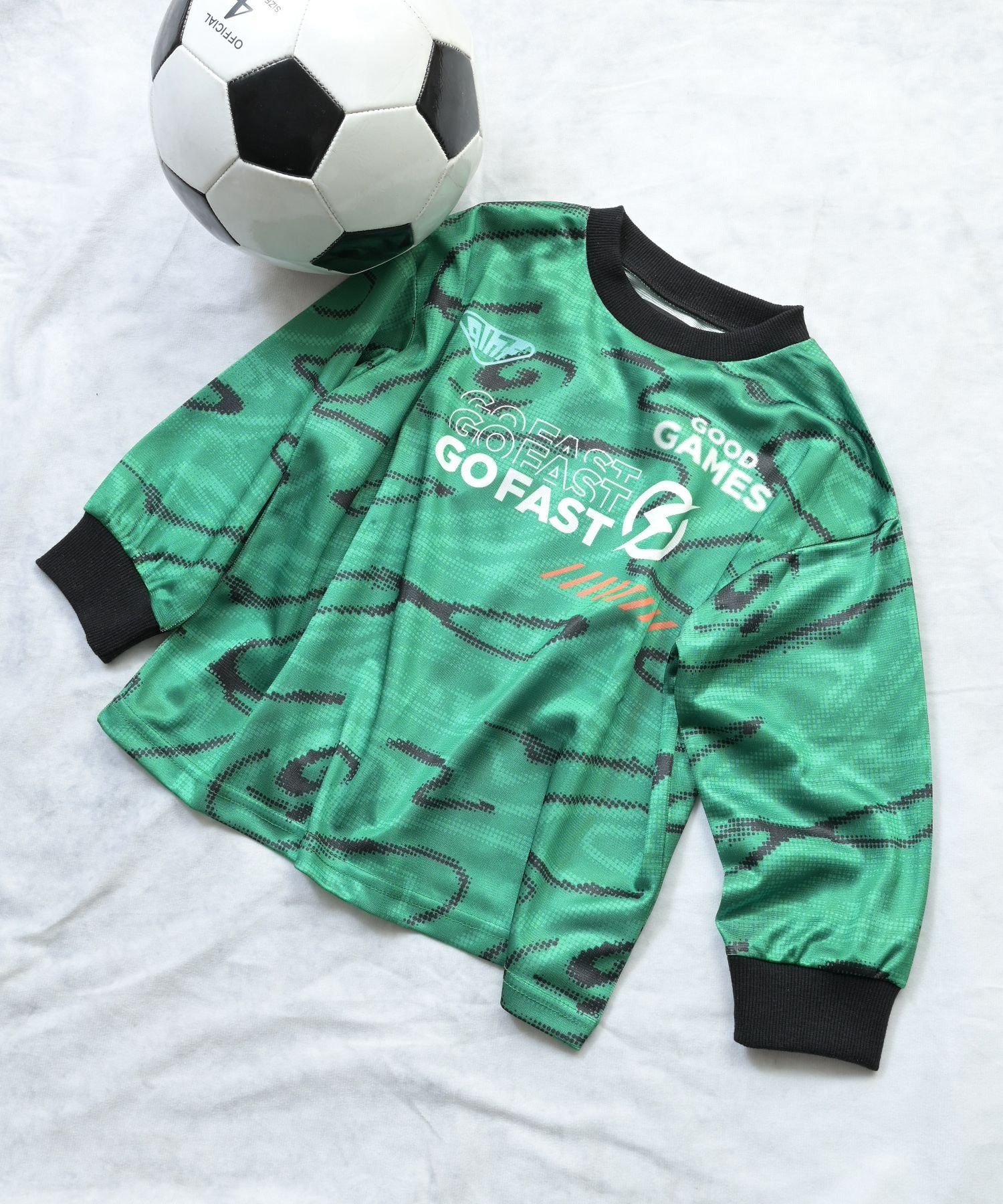 デジタルプリントサッカー長袖Tシャツ ｜ トップス ｜ 子供服の