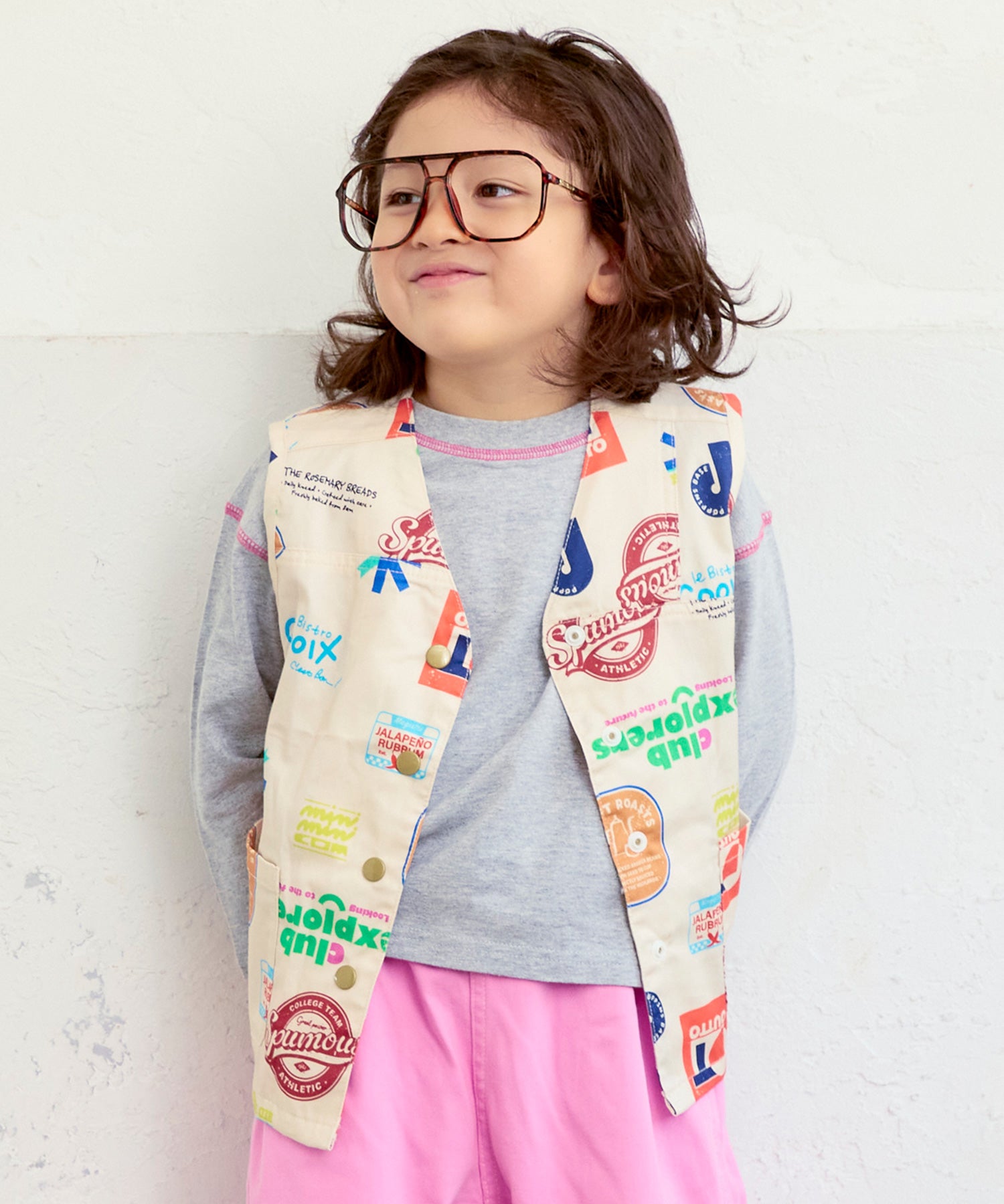 ツイルパッチワークベスト ｜ トップス ｜ 子供服のセレクトショップ