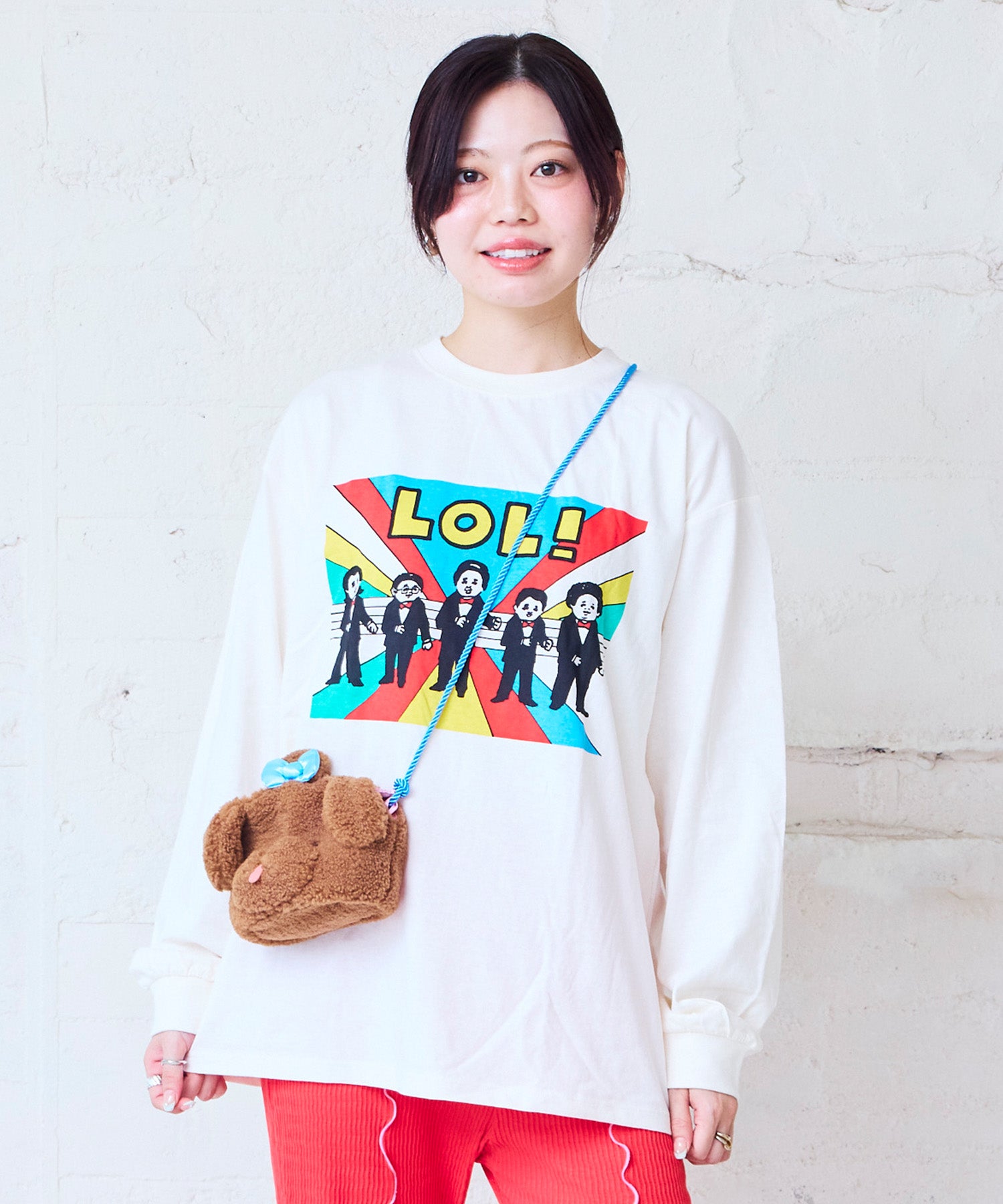YUKI HORIMOTO funnyプリント長袖Tシャツ/大人サイズのみ ｜ トップス