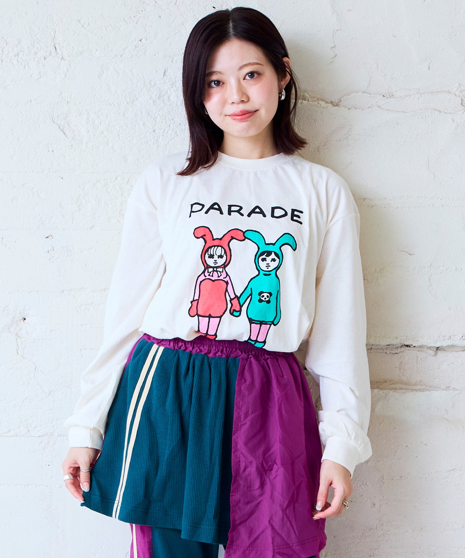 YUKI HORIMOTO funnyプリント長袖Tシャツ/大人サイズのみ ｜ トップス