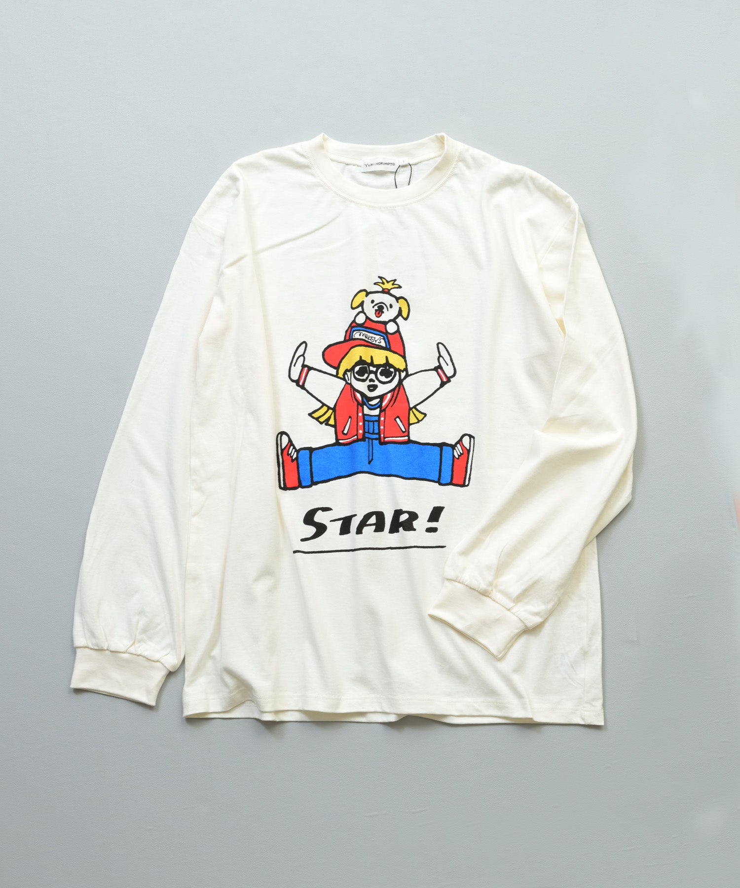 YUKI HORIMOTO funnyプリント長袖Tシャツ/大人サイズのみ ｜ トップス