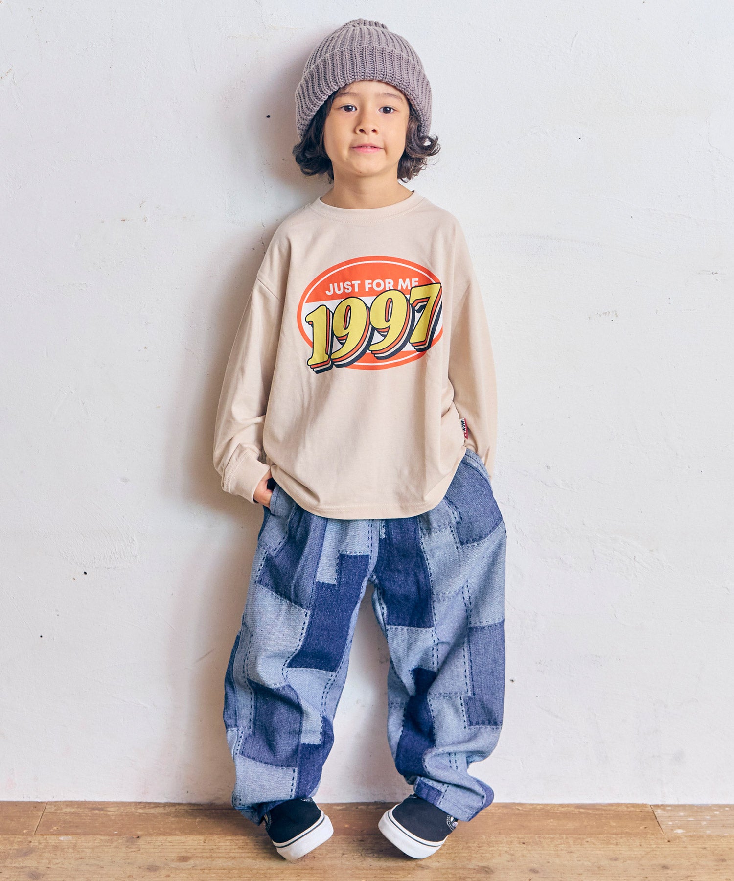 パッチワークデニムタックパンツ ｜ ボトムス ｜ 子供服のセレクト