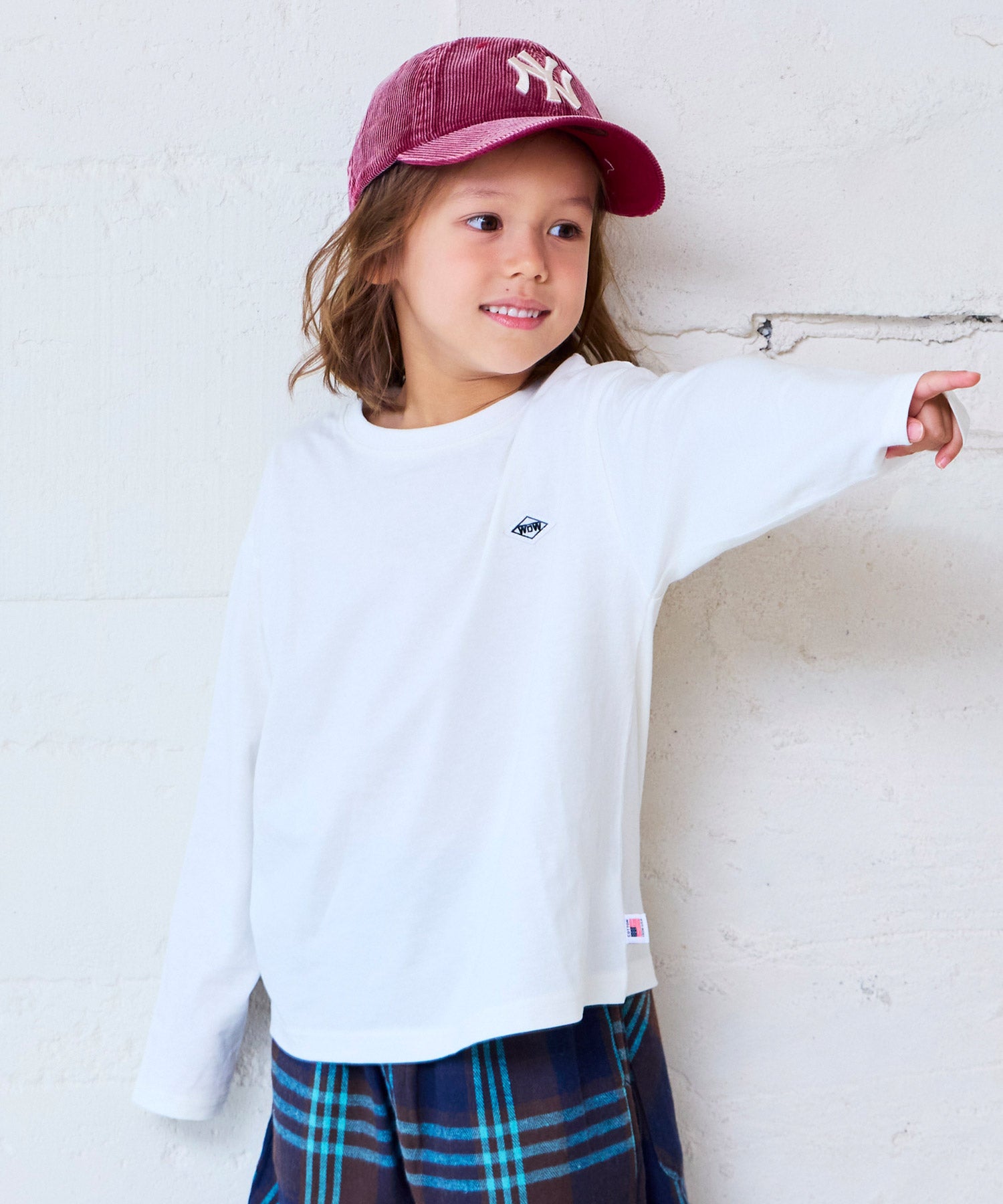 COTTON from U.S.A】マイニチワッペンムジ長袖Tシャツ ｜ トップス