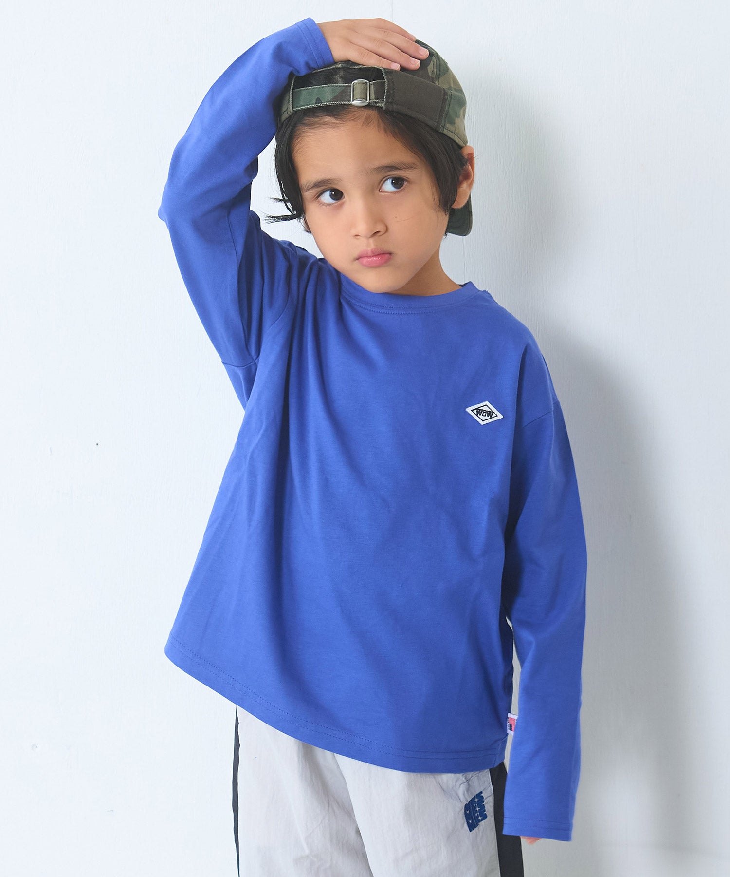 COTTON from U.S.A】マイニチワッペンムジ長袖Tシャツ ｜ トップス